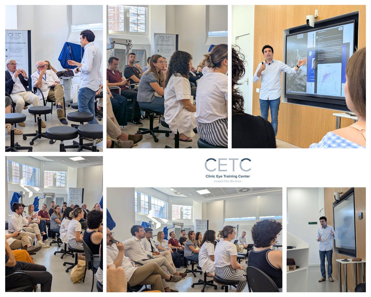 Clinic Eye Training Center (@clinicitraininc) on Twitter photo El wet lab del CETC se llenó de ideas 💡
Charla sobre IA generativa gracias a <a href="/jfuentesibanez/">Javier Fuentes</a> todo el servicio de oftalmología, presencial y online.
📍 Un tema que despertó muchísimo interés.
Nuestro espacio, como siempre, versátil: formaciones internas y colaboraciones externas. El wet lab del CETC se llenó de ideas 💡
Charla sobre IA generativa gracias a <a href="/jfuentesibanez/">Javier Fuentes</a> todo el servicio de oftalmología, presencial y online.
📍 Un tema que despertó muchísimo interés.
Nuestro espacio, como siempre, versátil: formaciones internas y colaboraciones externas.