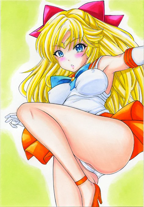 セーラーヴィーナス 愛野美奈子さん アナログイラストです。 美少女戦士セーラームーン