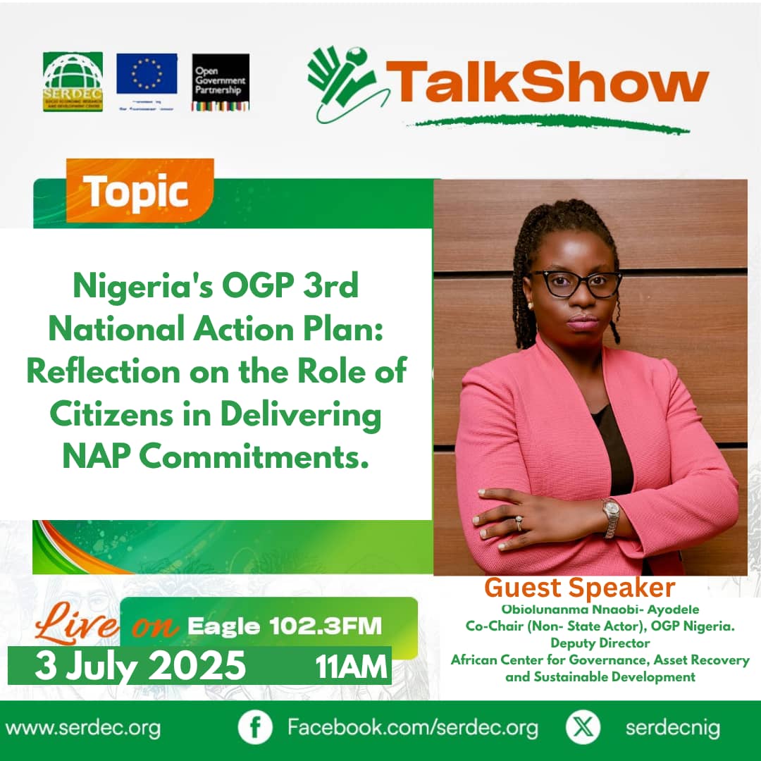 Africenterdev's tweet photo. Tune in to a thought-provoking radio talk show on Nigeria's OGP 3rd National Action Plan!
The Co-chair (Non-state actor) @ogpnigeria &amp; @Africenterdev Dep Project Director, @nmannaobi, discusses the citizens' role in delivering NAP commitments.

Tune in &amp; be inspired!
#OGP #NAPIV https://t.co/lT4lzwGCt2