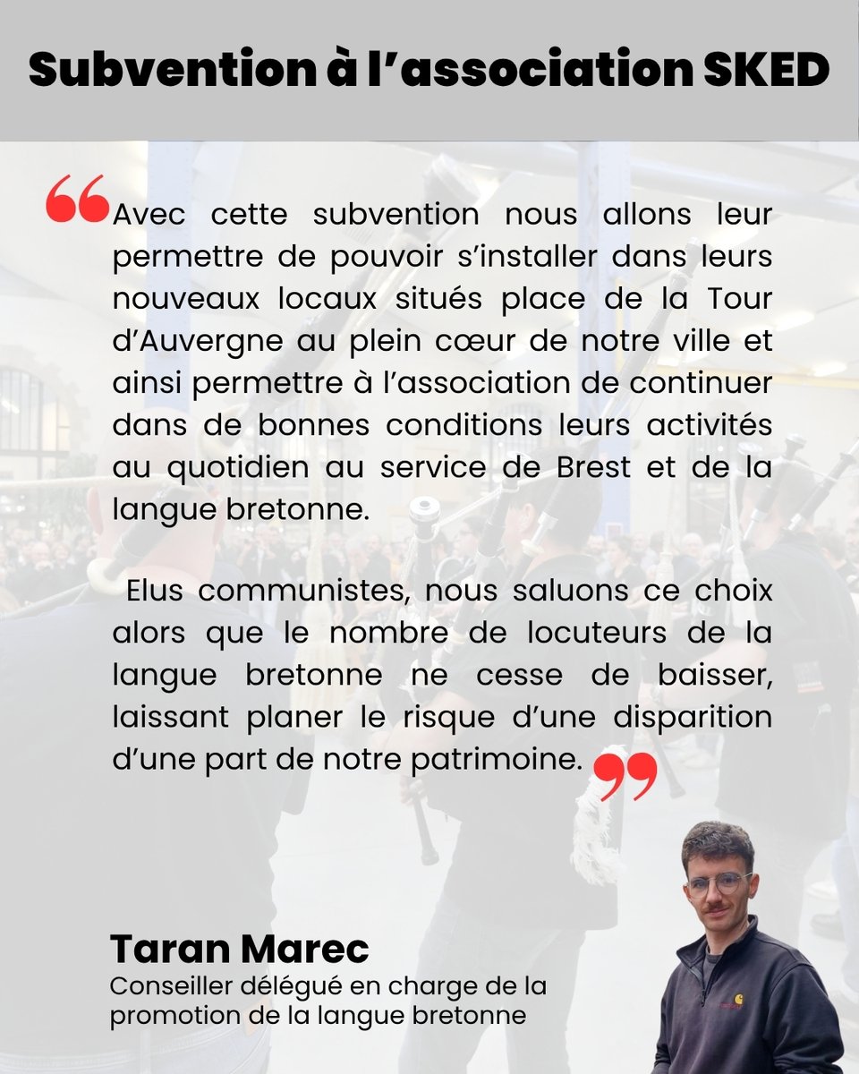 📍 Conseil municipal du 1er juillet à #Brest

🔸 Soutien à Gaza &amp; vœu pour l’État palestinien 
🔸 +327K€ pour les équipements de quartiers 
🔸 Subvention à l’asso SKED (langue bretonne)

✅ Tout a été voté !

❌ La droite ? Abstention sur Gaza et les quartiers.