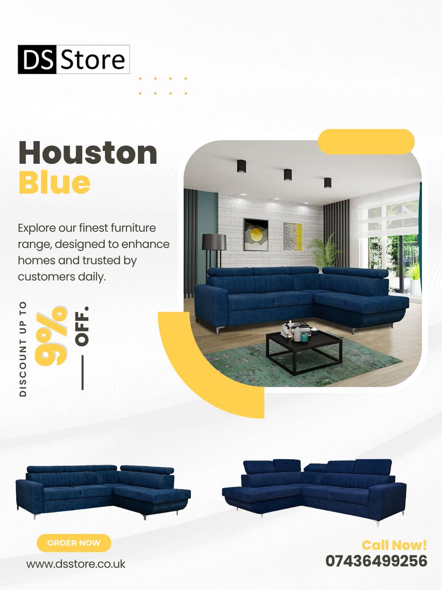 DSStoreUK's tweet image. Transform your living room with the Houston Blue Corner Sofa Bed 🛋️💙 Stylish seating by day, cosy bed by night, perfect for modern homes. Make comfort and style part of your everyday living.

Shop now: dsstore.co.uk

#DSStore #SofaBed #HomeStyle #UKHomes #Furniture