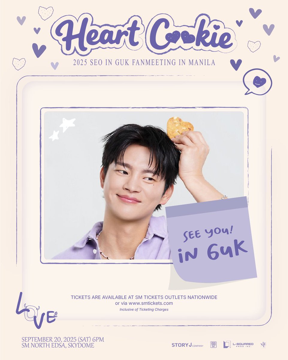 “See You, In Guk” hits different when it’s for real in Manila!
Who’s ready to welcome him with the loudest cheer?

🗓️ September 20, 2025
📍 SM North EDSA, Skydome
🎟️ tiny.cc/SEOINGUKinMANI… or SM Tickets Outlets Nationwide

#SeoInGukInMANILA
#LSquaredProdPH
