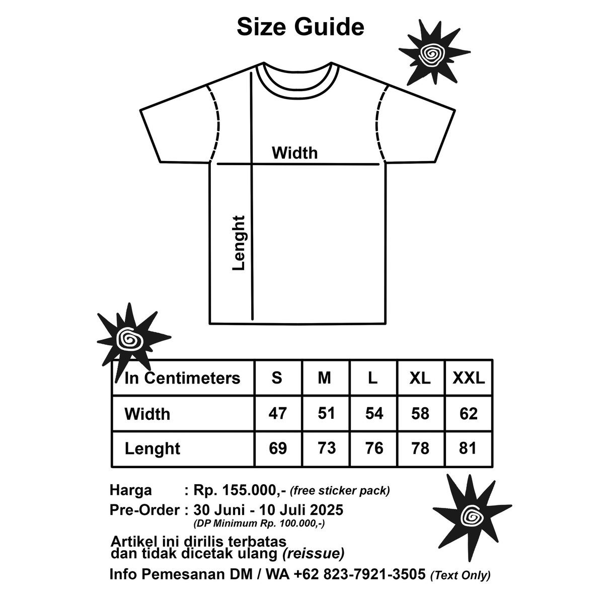 zzeapop's tweet photo. Open Pre-order 
Mulai bisa di pesan pada hari ini 30 Juni s/d 10 Juli 2025 !! 🎳

Harga : Rp.155.000.- (Belum Termasuk Ongkir)
 (DP minimal Rp.100.000.-)

Cotton 24s 
Plastisol Screen Print

Pemesanan melalui nomor WA yang tertera pada postingan dibawah (text Only) 🎳 https://t.co/oOJyzLgDaI