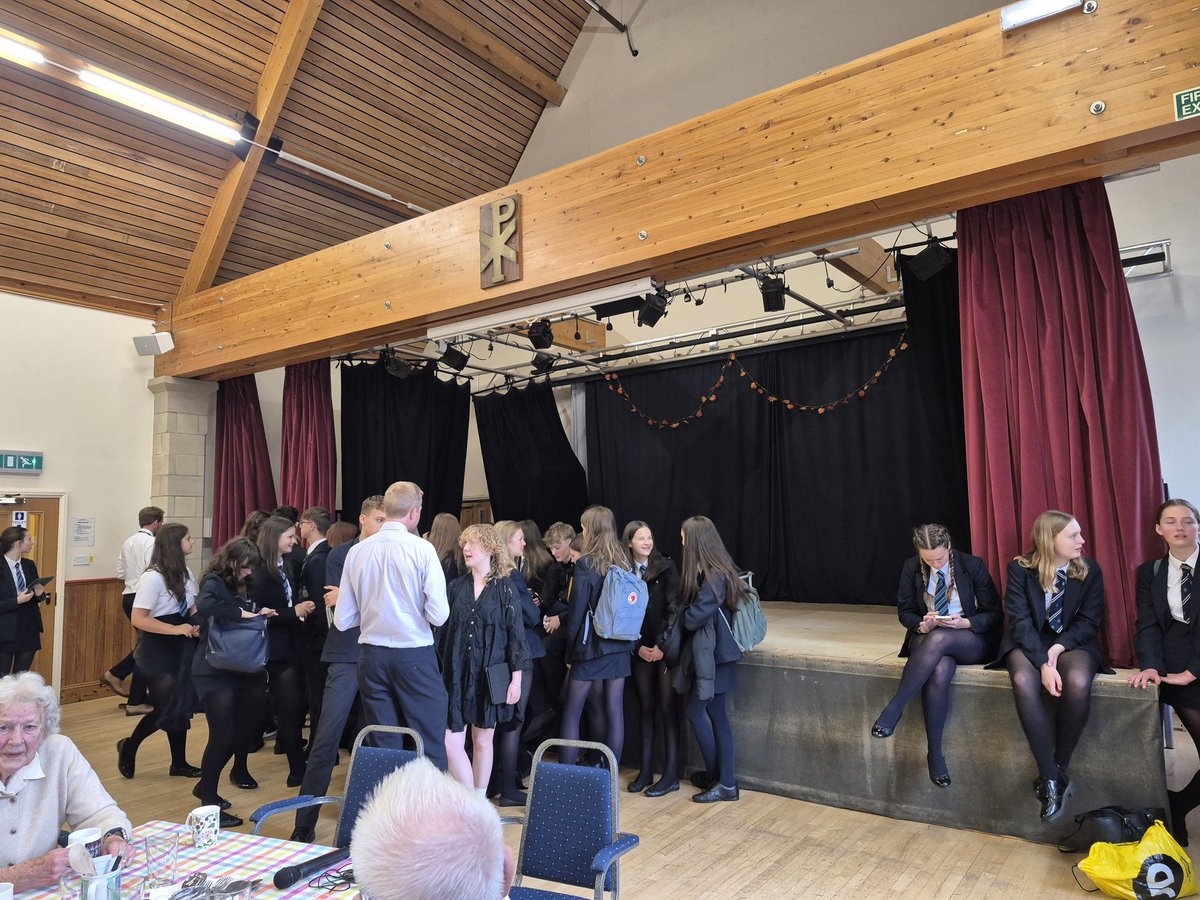 Senior Choir are performing at Bridge Church this morning. Just getting ready!