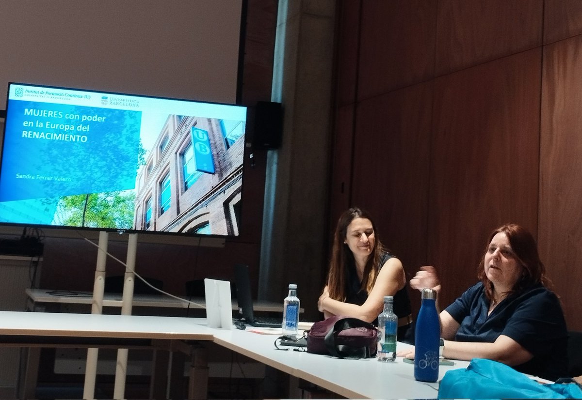 Quin goig escoltar
<a href="/SandraFerrerV/">Sandra Ferrer Valero</a> 
reivindicant les dones amb poder a l'Europa del Renaixement a l'escola d'estiu de la <a href="/UniBarcelona/">Universitat de Barcelona</a> 
<a href="/citilab/">citilab</a> 
<a href="/nsmirasboronat/">Núria Sara Miras Boronat</a>