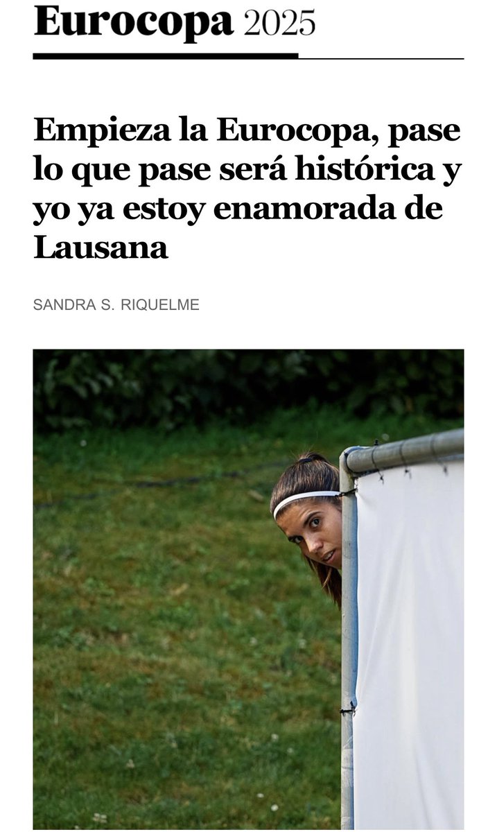 SandraRiquelme_'s tweet photo. La segunda newsletter de la Eurocopa en @el_pais: “Yo ya estoy enamorada de Lausana”. 

Os cuento una historia sobre los últimos cuarteles generales de España en los grandes torneos. Cómo la Selección, por fin, deja de esconderse y cómo sufrieron/sufrimos en Palmerston North. https://t.co/FW34LYSazP