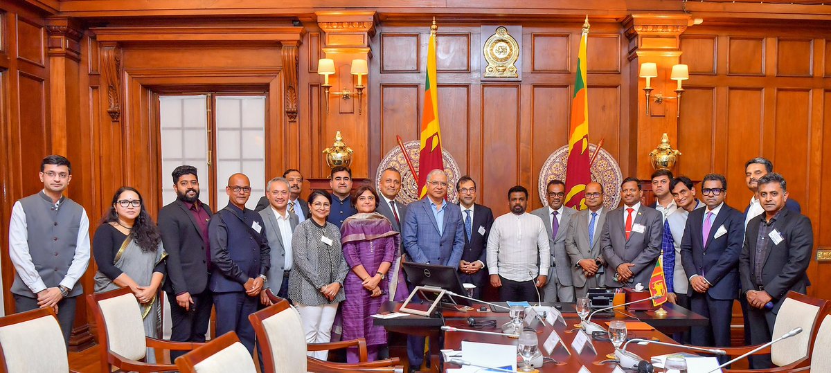 anuradisanayake's tweet image. I met with a delegation of senior representatives from leading Indian companies to Sri Lanka. I shared our government's commitment to economic stability and an investor-friendly environment. Together, we're exploring exciting opportunities in energy, infrastructure, tourism and…
