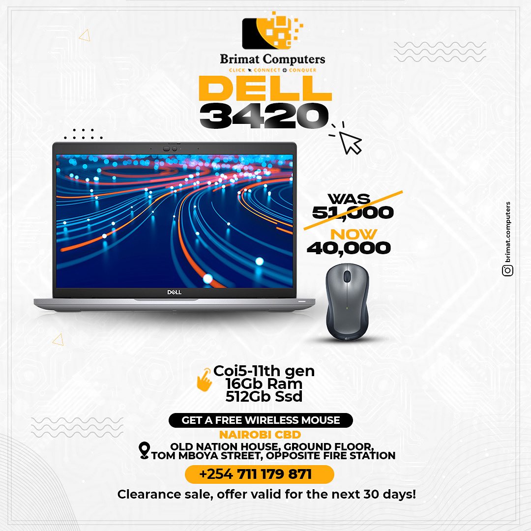 Dell 3420 
Intel coi5-11th Gen
16GB Ram
512GB Ssd

Kes 40,000

#LoveIslandUSA #riyadh #Dell #babu #MatiangiSpeaks