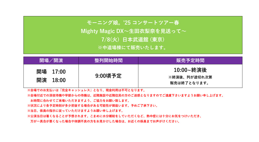 モーニング娘。'25 コンサートツアー春 Mighty Magic DX～生田衣梨奈を