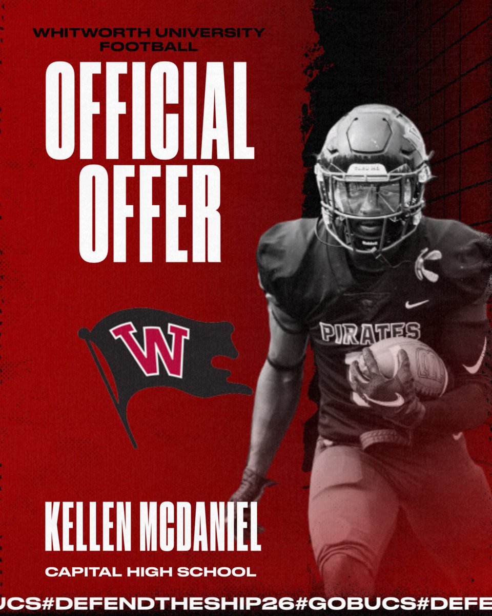 After a great phone call with <a href="/Coach__Shaw/">Mac Shaw</a>, I am very blessed to have received my third offer from <a href="/WhitworthFB/">Whitworth FB</a>! 

<a href="/coachsandberg/">Rod Sandberg</a> <a href="/CapitalCougsFB/">Capital Cougars Football 🏈</a>