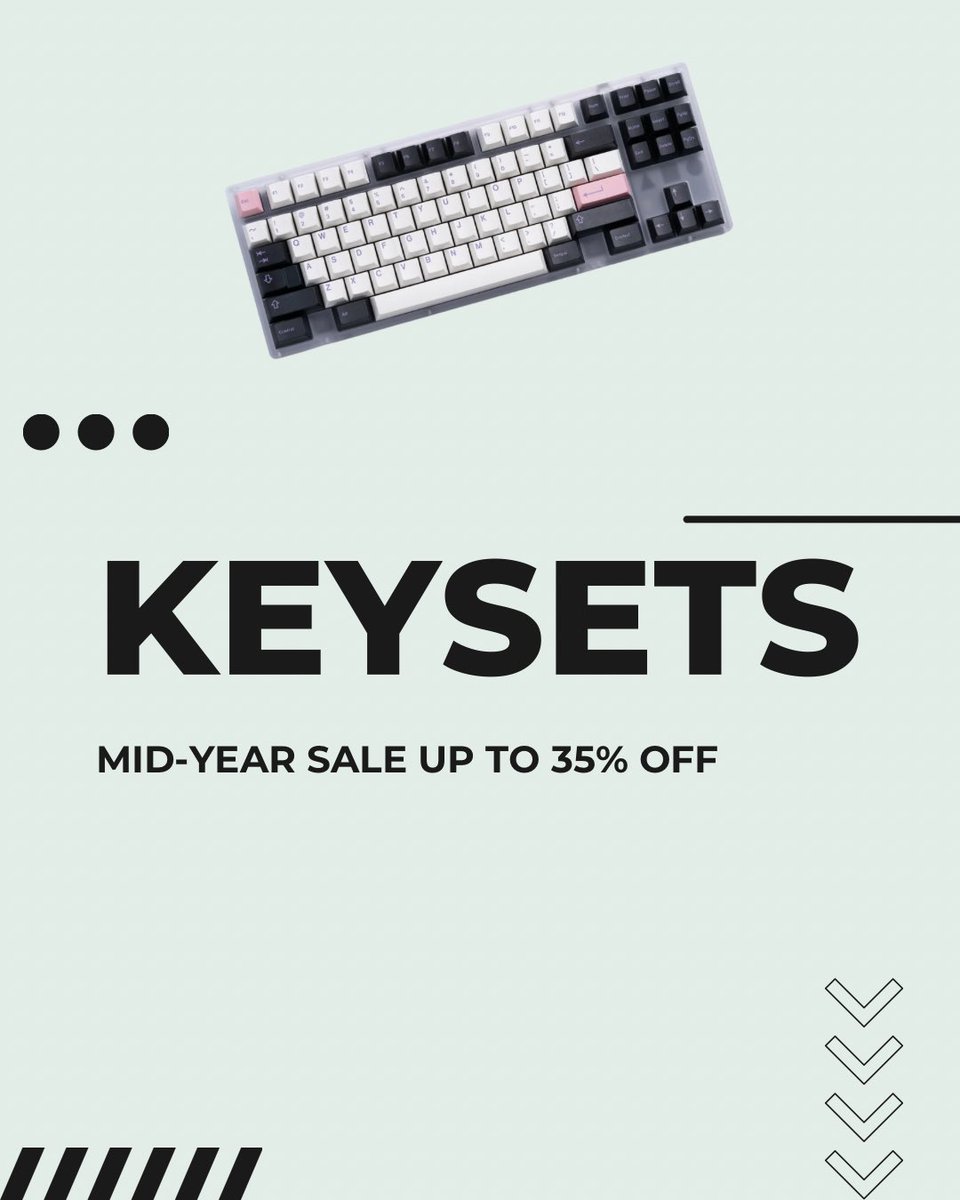 mekibo5's tweet photo. Don’t miss out on our biggest sale! Head over to https://t.co/B5ygk8wRhd for some keyboards/keysets at discounted prices! https://t.co/eDSOMVeSLn