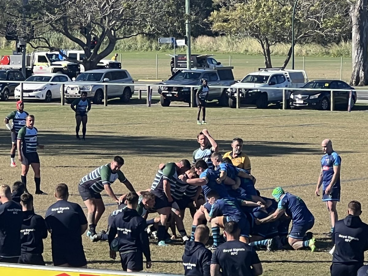 QldGovernor's tweet photo. The Governor attended the Royal Australian Corps of Signals rugby event, part of the #RASigs 100-year celebrations, at Norths Rugby Club in Brisbane. #certocita https://t.co/M4u3GASP7s