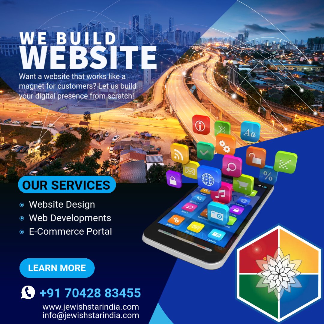 jstarindia's tweet image. Want a website that works like a magnet for customers? Let us build your digital presence from scratch!📞 +91 70428 83455📧 info@jewishstarindia.com🌐 jewishstarindia.com #WebsiteDevelopment #WebDesign #WebDevServices #DigitalPresence #ResponsiveDesign #WebSolutions