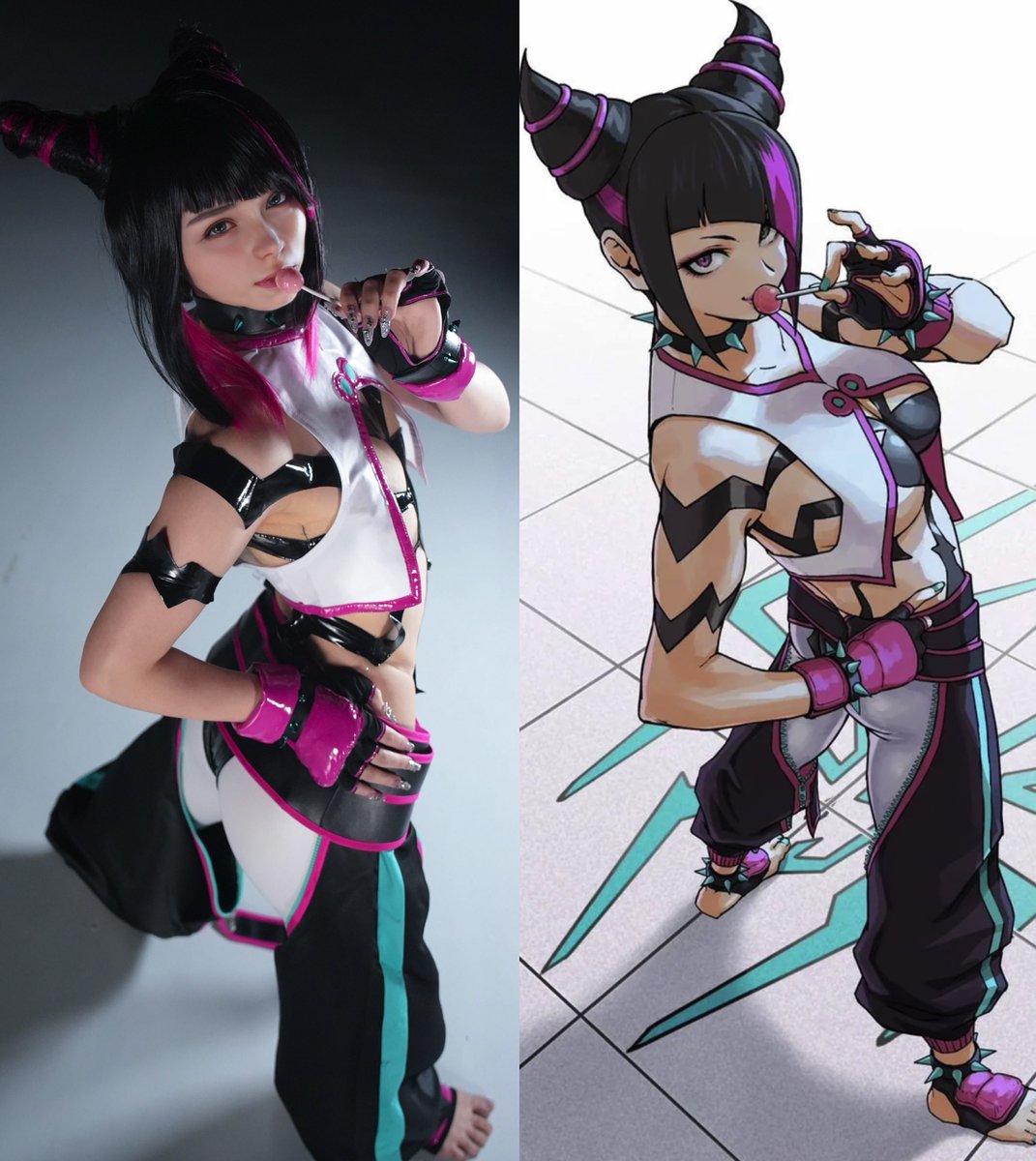 初コス♡♡♡
体型似てるって言われて乗せられてしまった笑

#コスプレ写真 #コスプレ女子
#JuriHan  #StreetFighter6 #ジュリ