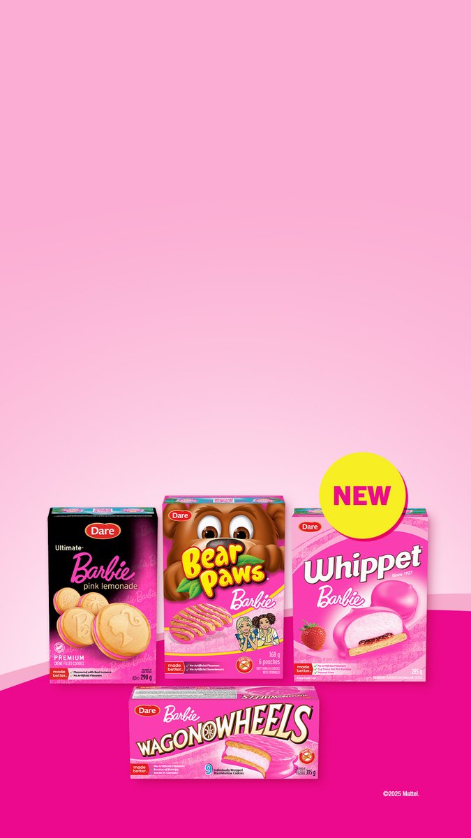 fooddyedanger's tweet image. "Canada will inevitably feel the ripple effects (of the corporate elimination of #fooddye)." @FoodProfessor, Windsor Star

No. Corporations are strategically moving into our market.

the Dare Cookies Barbie collab is teeming /w newly banned Erythrosine/Red 3 in all 4 flavours.