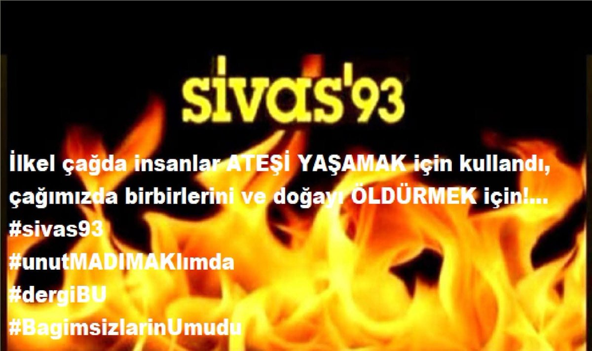 bu_dergi's tweet photo. İlkel çağda insanlar ATEŞİ YAŞAMAK için kullandı,
çağımızda birbirlerini ve doğayı ÖLDÜRMEK için!...
https://t.co/3Z2S5zSf3N 
#sivas93 
#unutMADIMAKlımda 
#dergiBU 
#BagimsizlarinUmudu https://t.co/932AGFqXYR