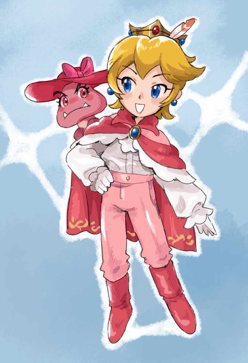 ピーチ姫 「boy peach and his bestie goombette i 」|jorsのイラスト