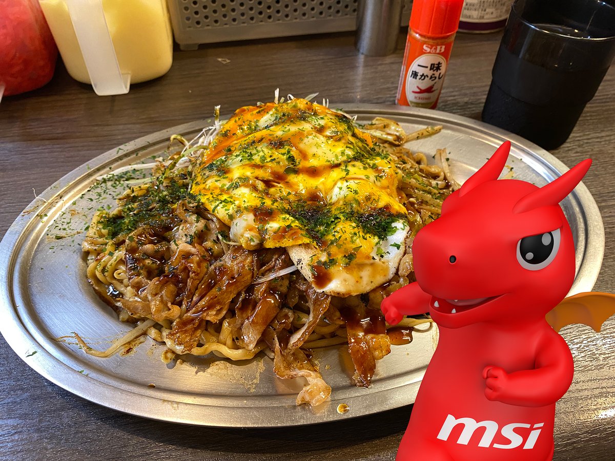 #本日のMSIランチ
オムっと焼きそば🐣