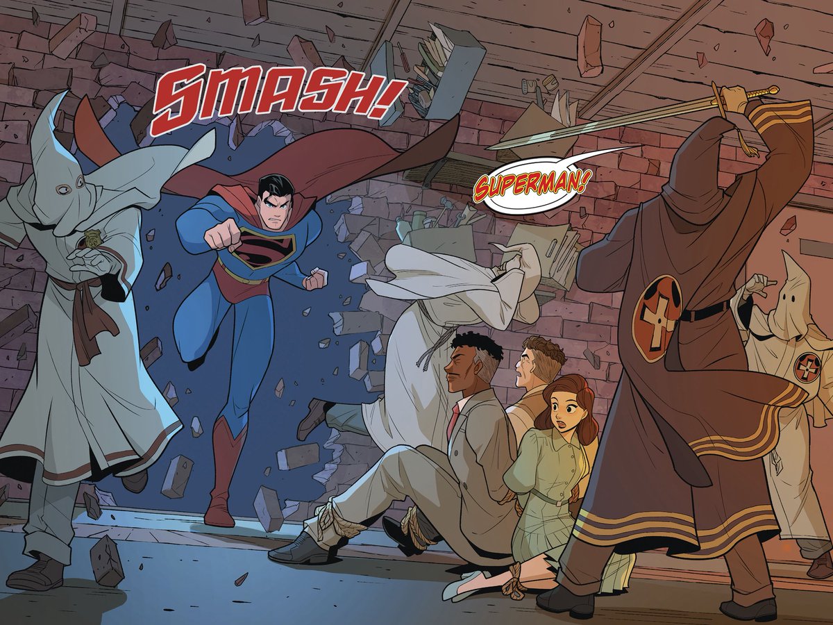 TizzJ1's tweet image. Just finished reading Superman Smashes the Klan. A good and strong story fr.