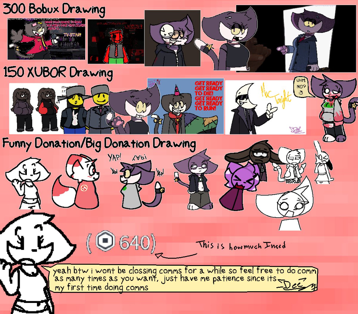 MortyXed's tweet image. Hi hello howdy hai Im open fur c0mz :3
This is because i need bobuc for an avatar and a username change since I'm still using my dead name in robhox lulz (tho i will remain open after it until i feel like closing!)
For more info check the comments pwase ^w^!
🐾
