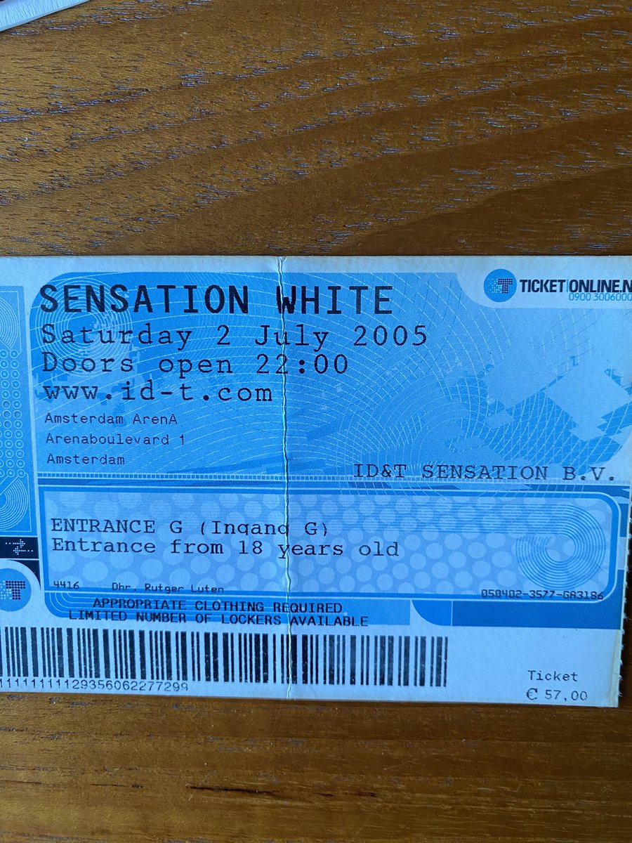 EricGrotens's tweet photo. Deze eerste meebeleefde editie is vandaag ook al weer 20 jaar geleden…. Prachttijd !! #sensationwhite @cruijffarena https://t.co/h7iYVGNQId