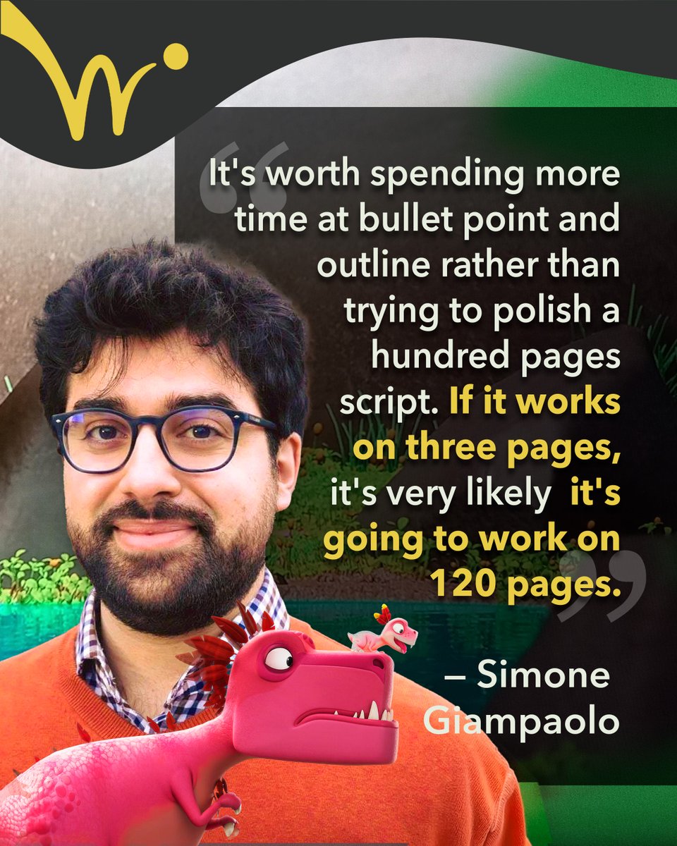 pietroschito's tweet image. Simone Giampaolo is an animator who’s worked with Blue Zoo, Aardman, Google, Warner Bros., Cartoon Network, Disney, and even directed his own show on Netflix. #SimoneGiampaolo #BadDinosaurs #WriteForAnimation
We spoke to Simone about his work on a children’s TV show and what…