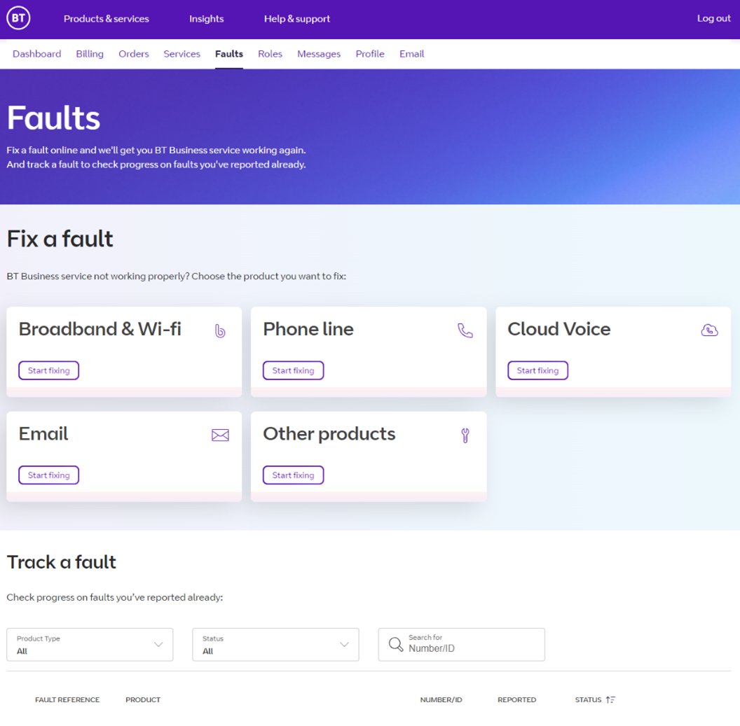 You can fix faults yourself online anytime.
Fixing a fault online is quick and easy. Log in to My Account where you can run a quick test, get help on a specific problem or book an engineer if we need you to.
bit.ly/46LKJd0