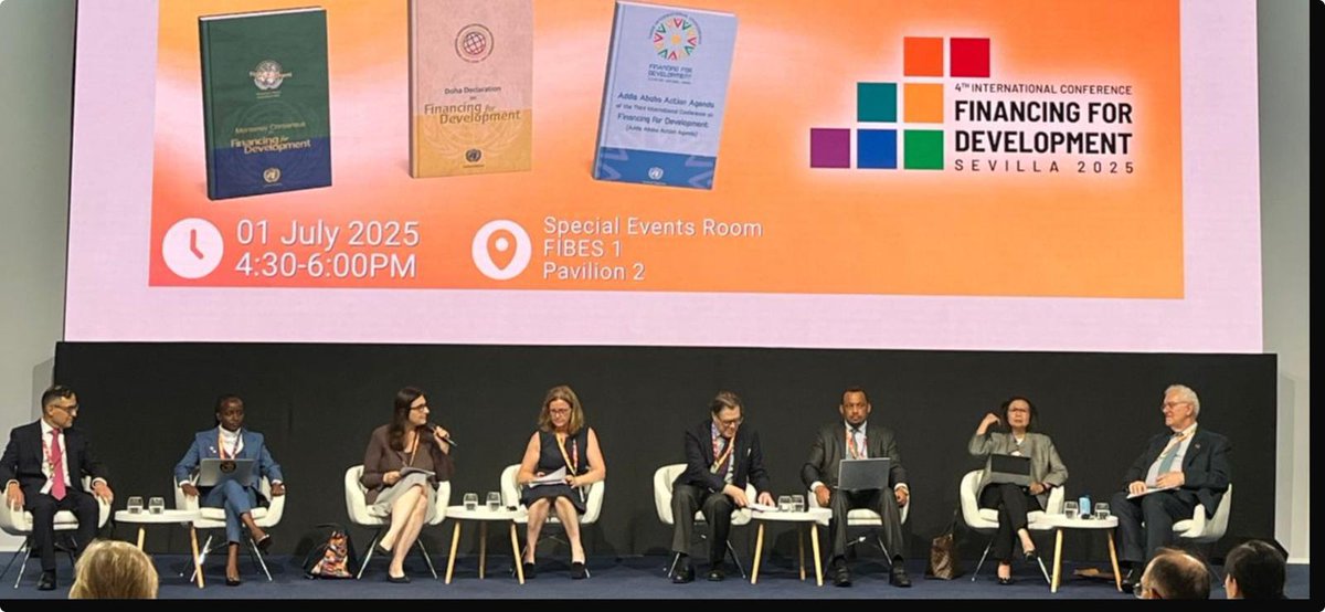 At a high-level special event during the Fourth International Conference on Financing for Development (#FFD4) in #Sevilla, Spain, #Ethiopia called for urgent action to reform global economic governance. Ambassador Samuel Isa, Ethiopia’s Deputy Permanent Representative to the UN,