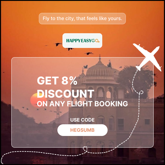 Amritsar ke kulche se lekar Mumbai ki cutting chai tak – har sheher ki apni vibe hai. 

Tum bas bolo, hum le jayenge. 

Flights book karo aur 8% tak OFF paao!
Code use karo: HEGSUMB

Trip ka mood ban gaya toh delay kis baat ka?

#happyeasygo #Traveling #WednesdayWisdom