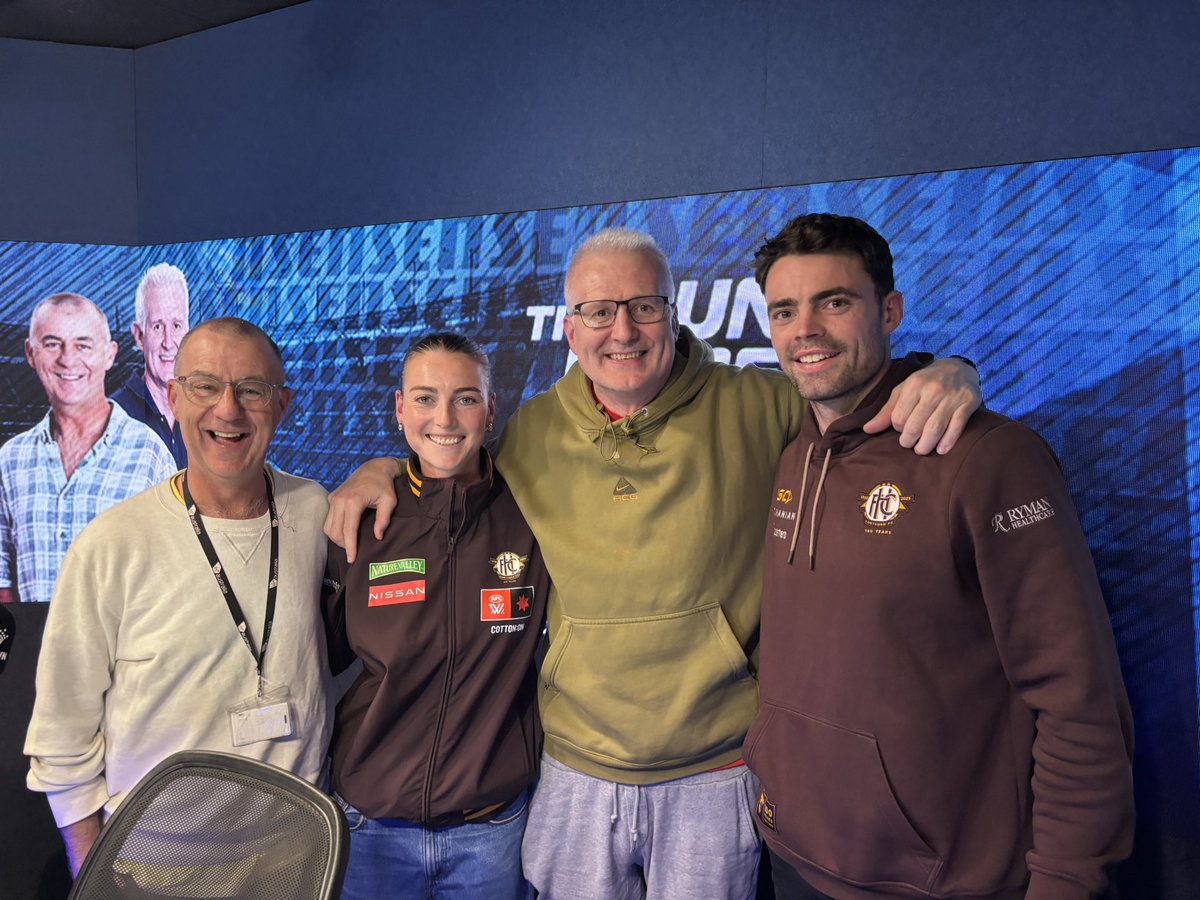 Great to have Conor Nash and Aine McDonagh from <a href="/HawthornFC/">Hawthorn FC</a> in the studio.