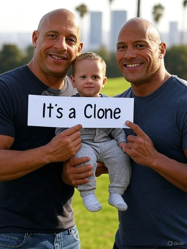 RealCyberkitten's tweet image. It's Crazy how  Vin Diesel and The Rock cloned Paul Walker for the last #FastAndFurious movie. That's dedication to the Art!

#FastXPart2 bouta be lit!