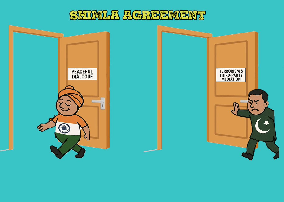 AsareUmar's tweet photo. India views bilateralism as a sovereign mechanism. Pakistan treats it as a loophole—relevant only when international pressure escalates. #ShimlaAgreement https://t.co/UlnyXCOSK1