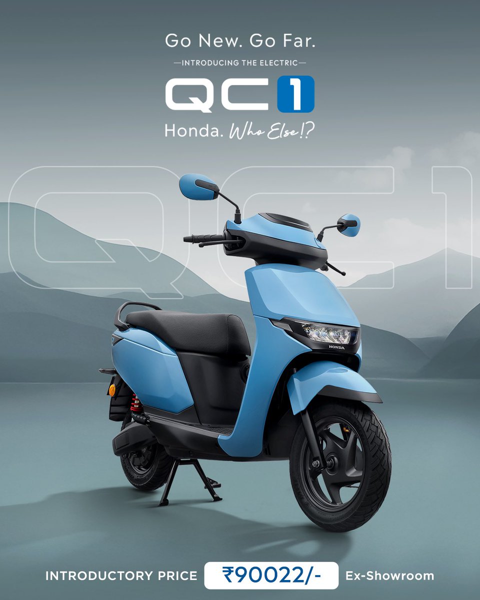 Enjoy an intelligent design, silent performance and attractive styling all in one with the Honda QC1. Go New. Go Far.

#Honda #Honda2Wheelers #ThePowerOfDreams #QC1
#GoNewGoFar #EV