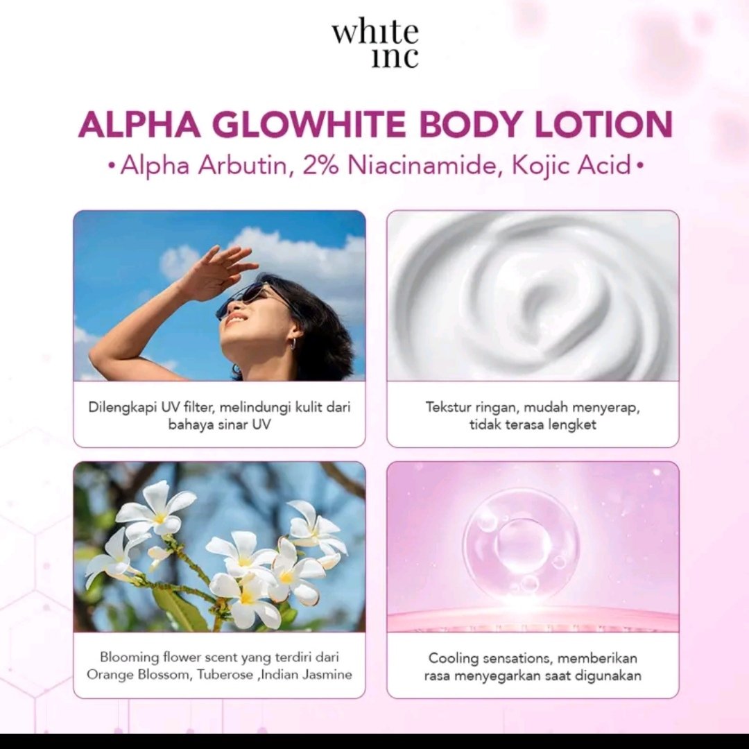 alipmputra's tweet photo. Rasakan keajaiban kulit cerah dan lembut dengan [400ml] WHITE INC Alpha Glowhite Body Lotion. https://t.co/Oc55NbOUYj

Lu beli juga gk bakalan bikin miskin

#jeddah
#selasa 
#LoveIslandUSA 
#الهلال_مانشستر_سيتي https://t.co/KGagUzGY1F