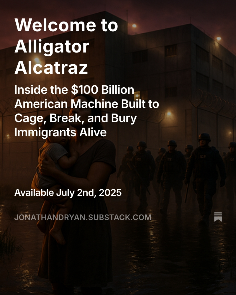 jonathandryan's tweet photo. The US just passed a $100B plan to cage, break, and bury immigrants alive.

10,000 new ICE agents. 45B in new detention centers. 46B in walls.

They call it “The Big Beautiful Bill.” We call it a line we will not cross.

Read the report:
https://t.co/vJscv9v4wy https://t.co/ZUKGTYHXX2