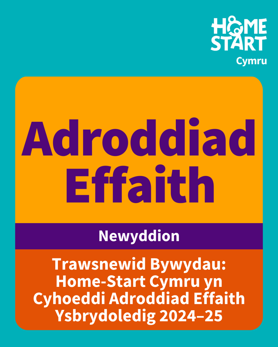 📢 Mae ein Hadroddiad Effaith 2024–25 wedi cyrraedd!

💛 1,417 o deuluoedd wedi’u cefnogi
👶 2,532 o blant wedi’u cyrraedd
💜 Straeon go iawn. Newid go iawn.

Darganfyddwch sut gwnaethom gefnogi teuluoedd ledled Cymru y llynedd — a pham mae'n bwysig.

🔗homestartcymru.org.uk/wp-content/upl…