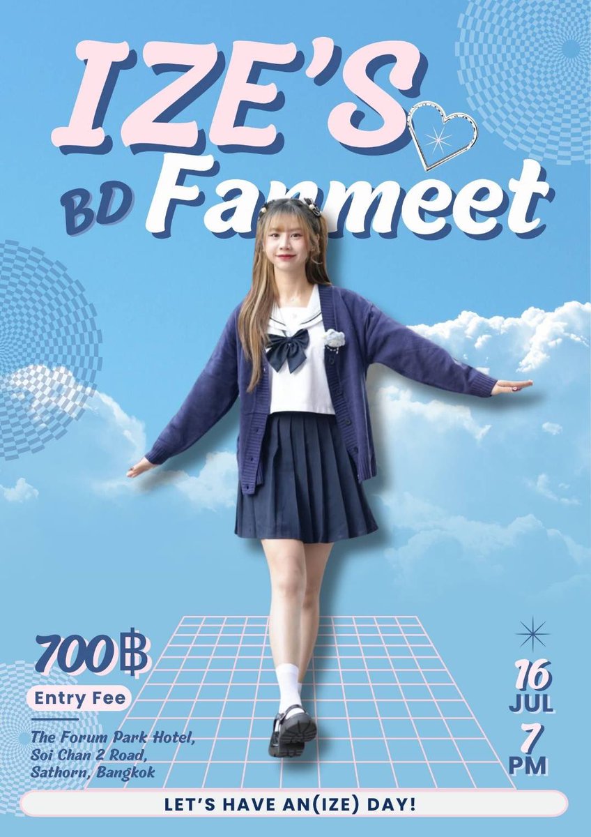 แฟนมีตวันเกิดปีแรก ตื่นเต้ลมากฮรึก มาฉลองด้วยกันนนน 🤍✨

📅 วันที่: 16 กรกฎาคม 2025 ตรงวันเป๊ะ!✨
📍 สถานที่จัดงาน: Forum Park Hotel

📍 กดจองบัตรที่นี่: forms.gle/WeJany2SHnpuy5…

*ซื้อบัตรได้ตั้งแต่วันนี้ - 13 กรกฎาคม 2025 เวลา 23.59

#izenikkonikko
