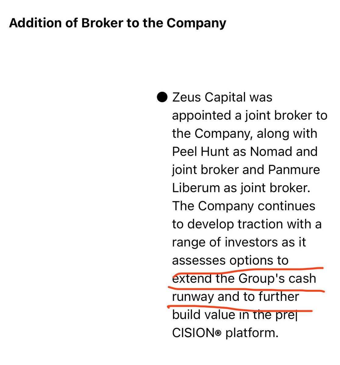 #AVCT investors - we don’t need a placing 

The company 👇⬇️