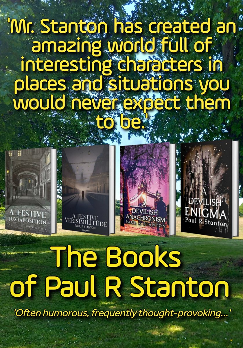 Zey Perez Author Artist Reviewer (@zeaperez3) on Twitter photo 🌿🌻🌿 #BookRecommendations
'... the Devil in his role as the maker or breaker of people’s lives.'
🌻THE BOOKS OF PAUL R STANTON <a href="/PaulRStanton/">Paul Stanton - Author - Playwright.</a>
BUY HERE: amazon.com/s?k=paul+r+s...
#readingcommunity #WritingCommmunity #fiction 🌿🌻🌿 #BookRecommendations
'... the Devil in his role as the maker or breaker of people’s lives.'
🌻THE BOOKS OF PAUL R STANTON <a href="/PaulRStanton/">Paul Stanton - Author - Playwright.</a>
BUY HERE: amazon.com/s?k=paul+r+s...
#readingcommunity #WritingCommmunity #fiction