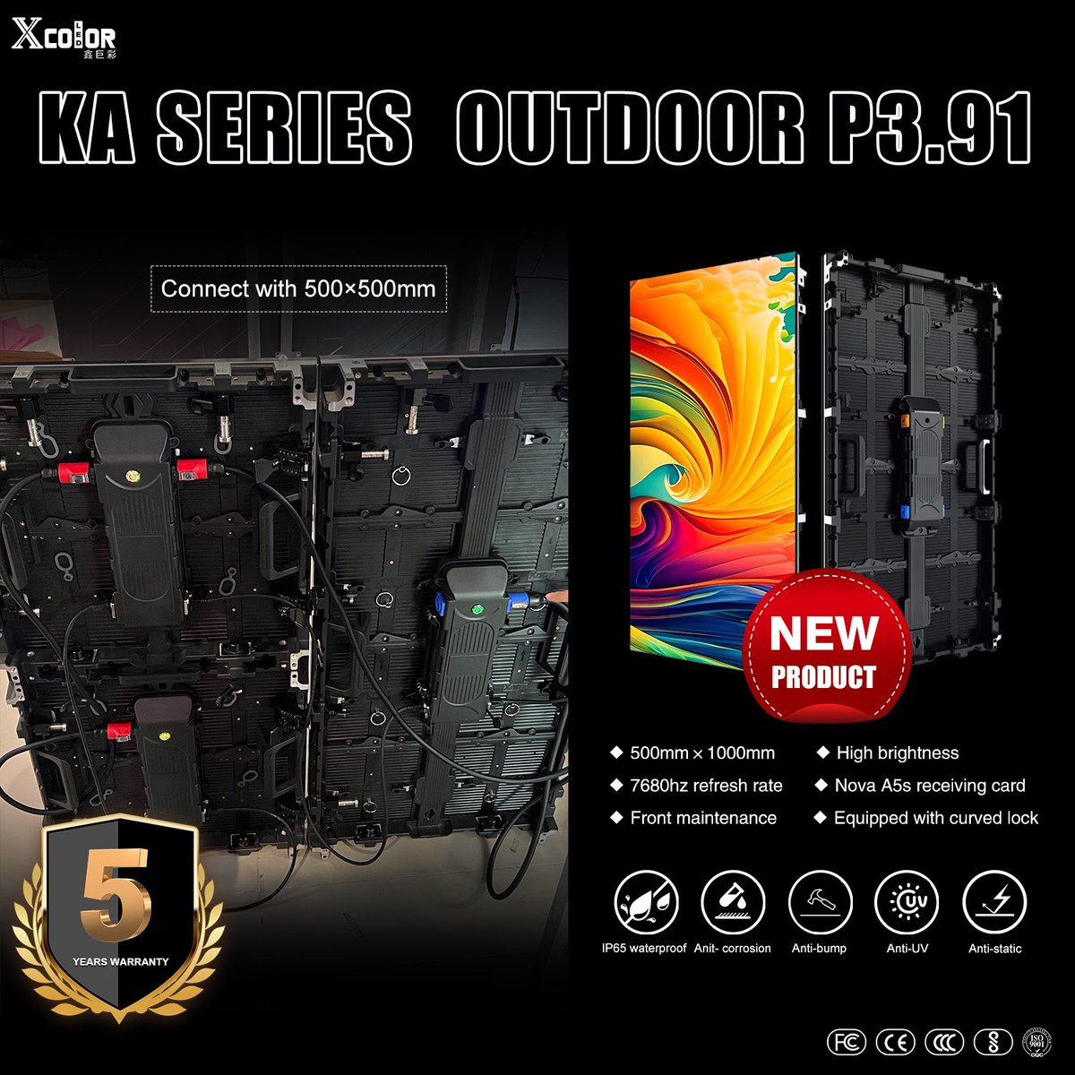 CynthiaXcolor's tweet image. OUTDOOR P3.91  LED DISPLAY SCREEN
✅Cabinet sizes :500*1000mm.
✅High refresh rate: 7680hz
✅long service lifetime
✅5 years warranty
📲 Message me for more details &amp;amp; orders:
👉WhatsApp : wa.me/8613410578701
📮Emile:1679cynthia@gmail.com
#ledwallsetup #event #stagedesign