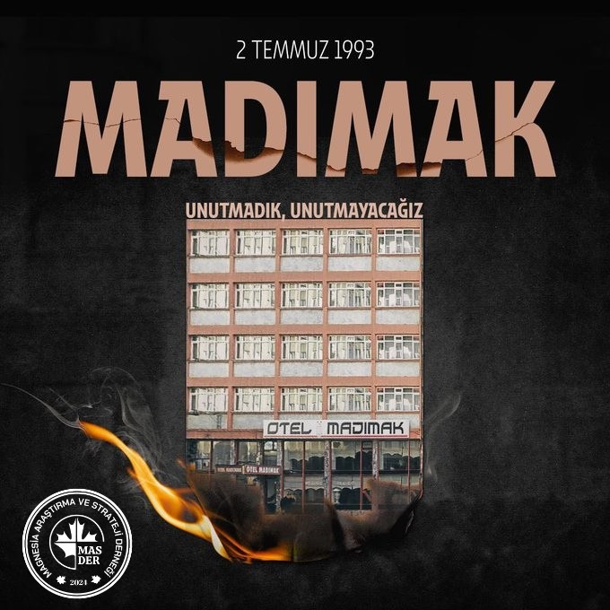 Madımak Katliamı’nda yitirdiğimiz canlarımızı saygı ve rahmetle anıyoruz.

#unutMADIMAKaklımda