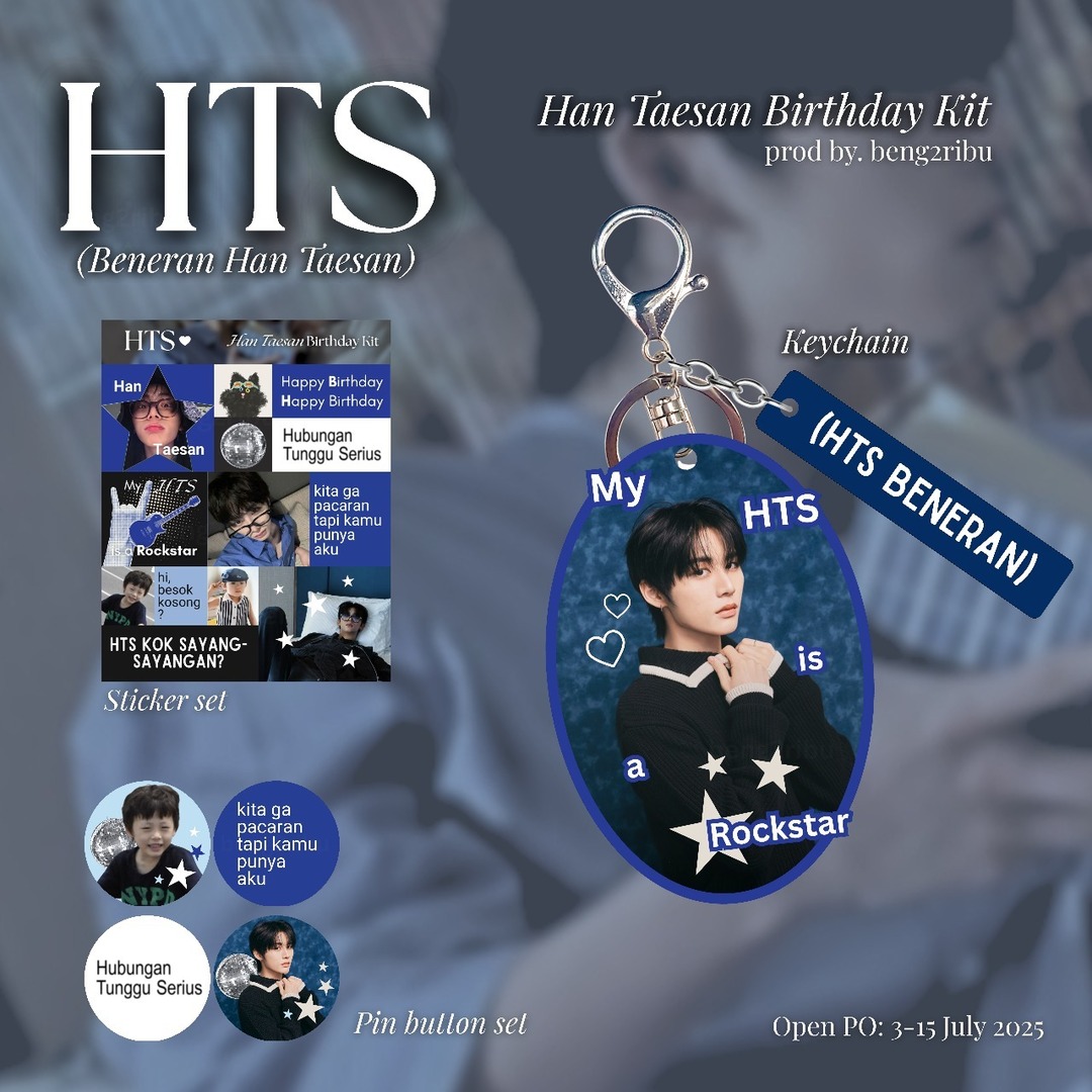 -bnd interest check!!📞💥

halow! bentar lagi HTS kita ulang tahun nih, kalo aku bikin birthday kit buat kak taesan ada yang minat kahh??🛝🐈‍⬛

kindly drop ur username if u interested yah💙⭐