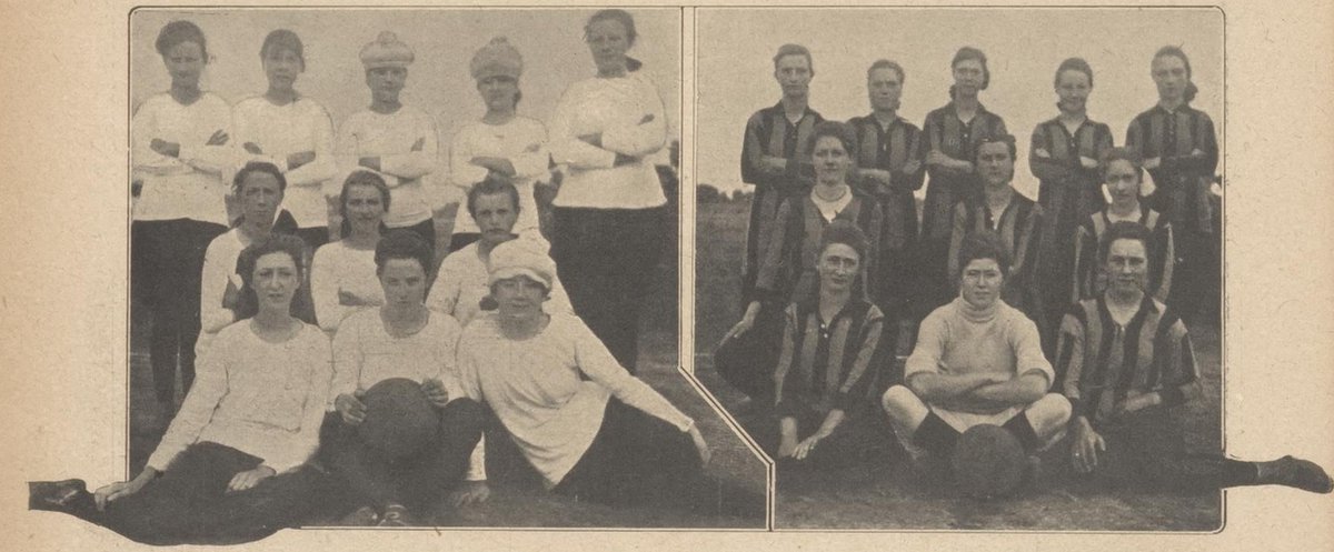 Het EK Voetbal begint vandaag, waar ook de Nederlandse vrouwen aan meedoen. De eerste vrouwenvoetbalwedstrijd in ons land was op 25 juli 1920 in Oostzaan. Ik heb foto's en een ooggetuigenverslag gevonden, die nog onbekend waren.

Ik schrijf erover op sportgeschiedenis.nl/sporten/voetba…