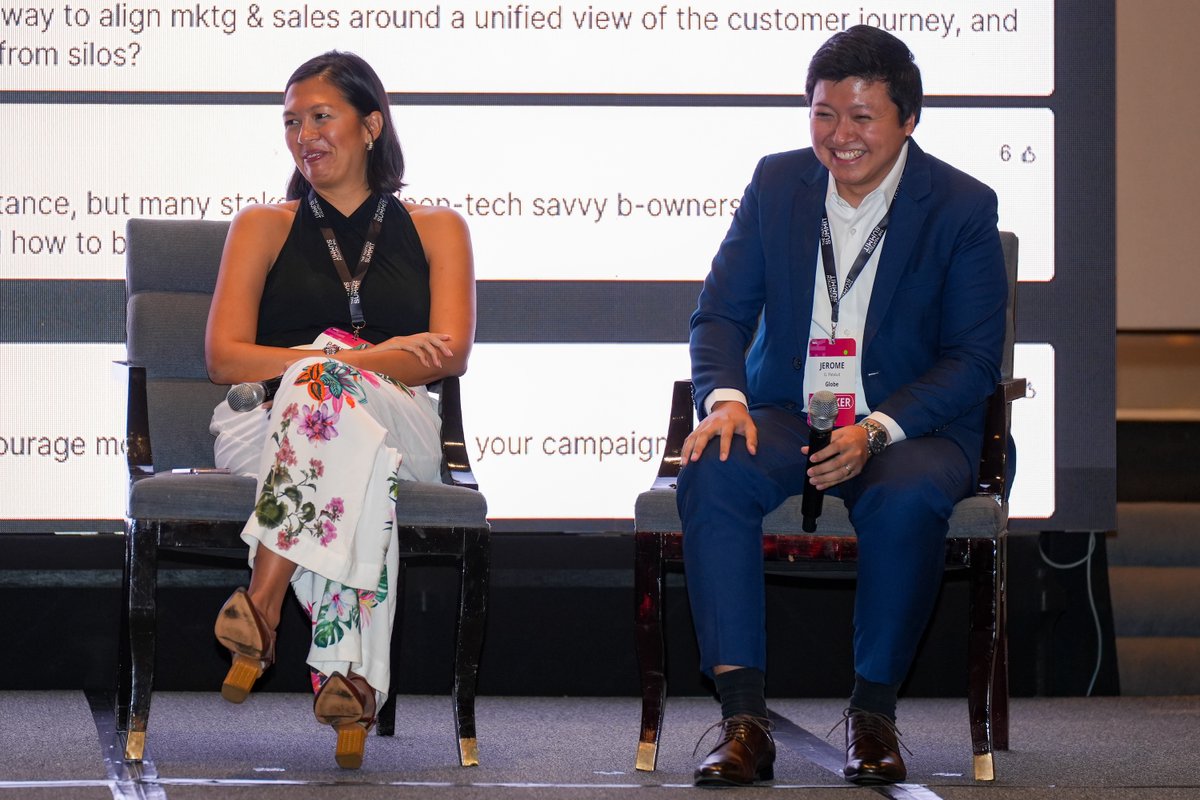 3️⃣ Panel Discussion | [Cross-Functional Collaboration] - On stage now at The MarTech Summit Manila – “Breaking Silos for Revenue Growth: Aligning Marketing, Sales, and the Customer Journey.”

📌 Find out more at: loom.ly/v-1Ct9Q