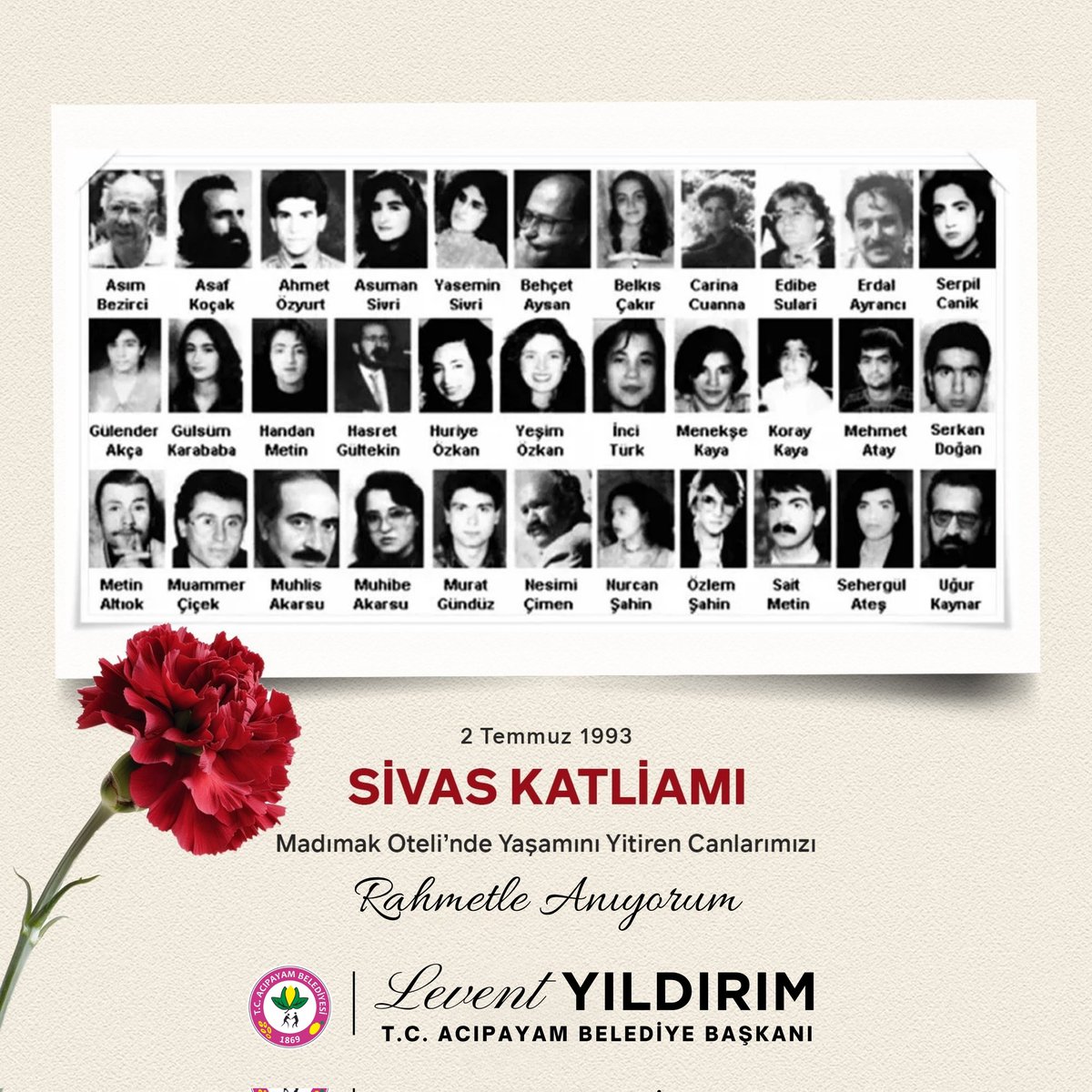 Sözün, sazın, sanatın ve düşüncenin ışığına kıyıldı o gün...
Kalemle direnenler, türküyle konuşanlar, düşüncesiyle yol açanlar...
Madımak Katliamı'nın 32. yıldönümünde o güzel insanları sevgiyle, özlemle ve saygıyla anıyorum.

Onların birlikte söyledikleri türkü hâlâ