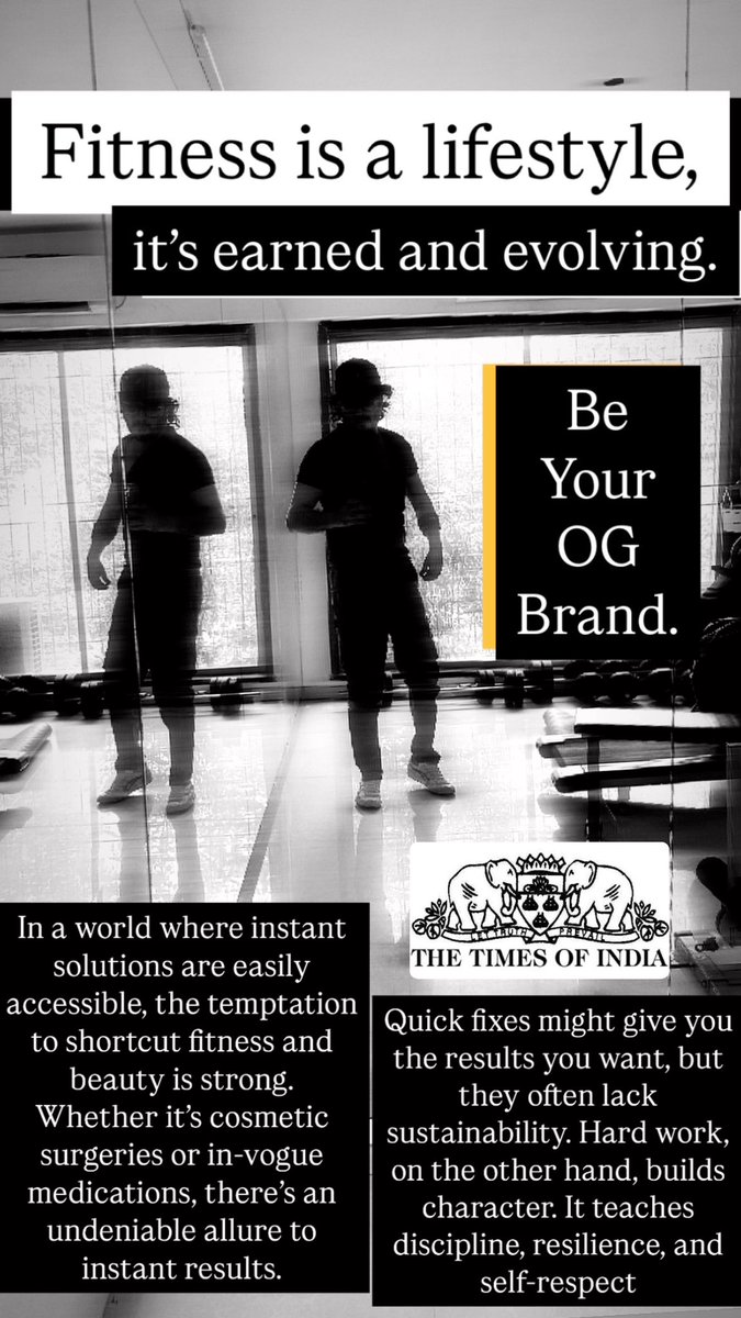 Deep Malhotra (@deepmalhotra) on Twitter photo Fitness is a lifestyle choice, it’s earned and always evolving. Be your authentic self, be your OG brand. Read here: timesofindia.indiatimes.com/blogs/voices/b…
<a href="/timesofindia/">The Times Of India</a> <a href="/MensHealthMag/">Men's Health Mag</a> <a href="/mansworldindia/">Man's World Magazine</a> <a href="/MensFitnessX/">Men's Fitness</a> <a href="/MensHealthUK/">Men's Health UK</a> #fitness #workout #ShefaliJariwala #ozempic #MumbaiRains #mumbai Fitness is a lifestyle choice, it’s earned and always evolving. Be your authentic self, be your OG brand. Read here: timesofindia.indiatimes.com/blogs/voices/b…
<a href="/timesofindia/">The Times Of India</a> <a href="/MensHealthMag/">Men's Health Mag</a> <a href="/mansworldindia/">Man's World Magazine</a> <a href="/MensFitnessX/">Men's Fitness</a> <a href="/MensHealthUK/">Men's Health UK</a> #fitness #workout #ShefaliJariwala #ozempic #MumbaiRains #mumbai