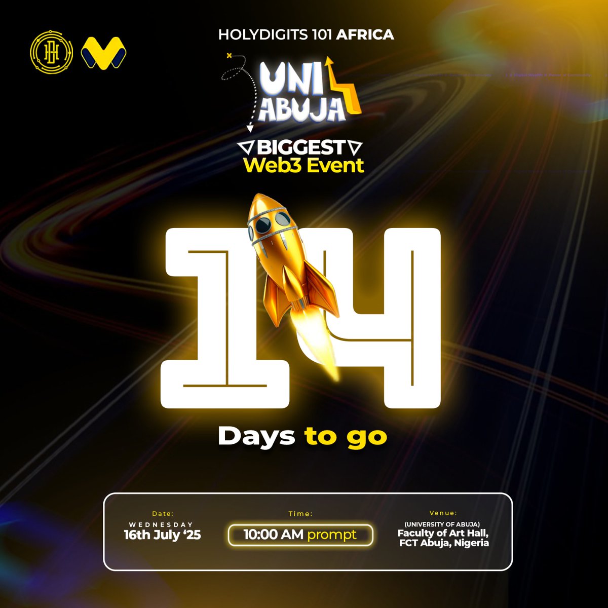 Successjerry💎 (@xuccessjerry) on Twitter photo The Spark is Igniting!
14 days to go!
The countdown to something massive has officially begun.
UniAbuja, Are You Ready💃💃
<a href="/Holydigits101AF/">Holydigit 101</a> is pulling up to spark minds, and unleash digital greatness.
Powered by <a href="/MprofyDao/">MPROFY DAO | OFFICIAL</a>
Secure your spot now!
lu.ma/dzv9xop1 The Spark is Igniting!
14 days to go!
The countdown to something massive has officially begun.
UniAbuja, Are You Ready💃💃
<a href="/Holydigits101AF/">Holydigit 101</a> is pulling up to spark minds, and unleash digital greatness.
Powered by <a href="/MprofyDao/">MPROFY DAO | OFFICIAL</a>
Secure your spot now!
lu.ma/dzv9xop1