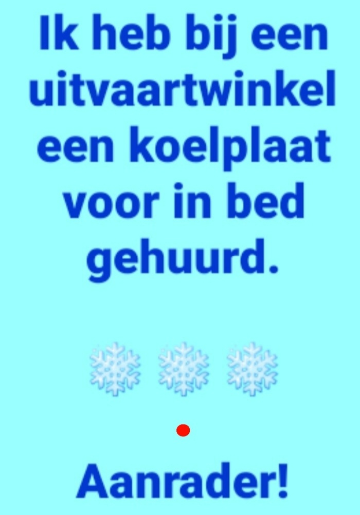 BENDOVER_75's tweet image. Goedemorgen.
Ik heb vannacht weer heerlijk geslapen.😊❄❄❄
#hitte #hitteplan #hittegolf
#hittestress #tropenrooster
#temperaturen #zomer #zon #zee #strand #terrasjes #verkoeling #terras