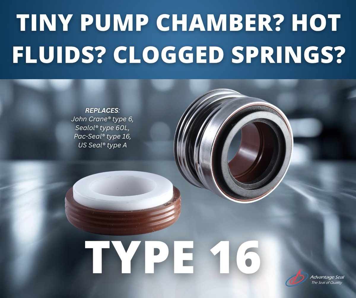 😤 Confined pump spaces + chemical fluids = seal disaster? Not with this.

✅ Hex-drive head
✅ Non-clogging single-coil spring
✅ 16 bar | –20 °C to 180 °C | ISO/DIN compliant
💥 Replace your old seal with smarter tech → asiseal.com/products/pump-…

#PumpFix #CompactSeal
