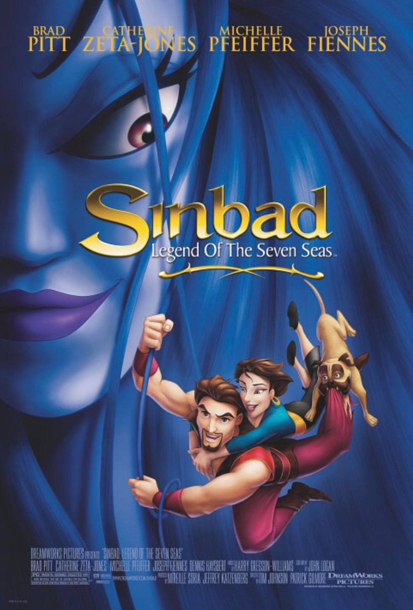 ChudTsankov's tweet photo. 🔥 22 years ago today, 'Sinbad: Legend Of The Seven Seas' was released in theaters. Box office: $80.8 million
#Animation #JeffreyKatzenberg #TimJohnson #PatrickGilmore #DreamWorks #Sinbad #BradPitt #MichellePfeiffer #CatherineZetaJones https://t.co/dvOOx2v66a